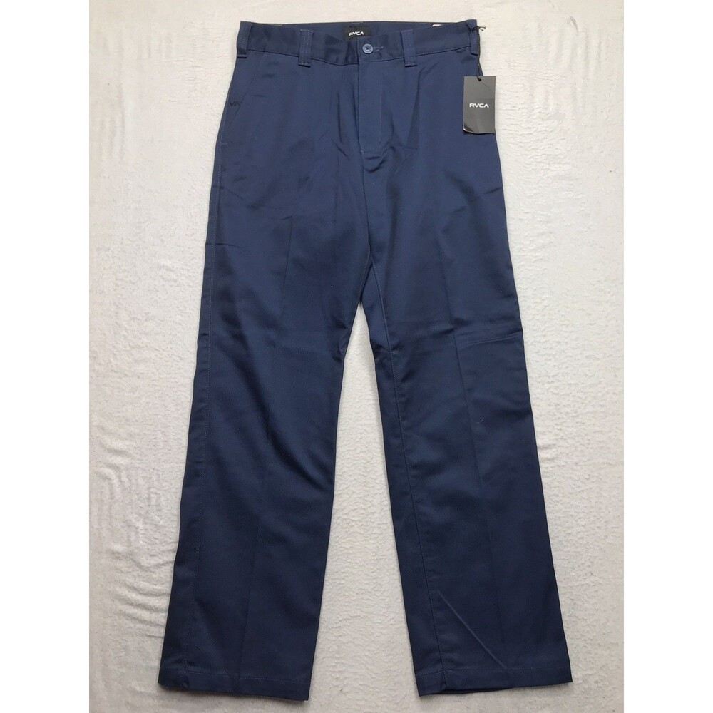 NWT RVCA Pants Men 31 (30x30 fit) Navy The Big RVCA Chino M308QRBR Straight